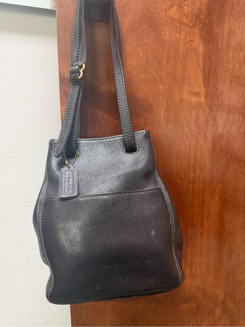 Vintage Coach Sonoma Chocolate Brown Pebbled Leather Shoulder/Crossbody Bag